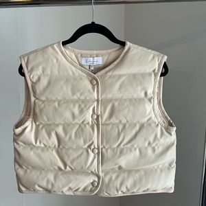 L’Academie Cropped puffer vest